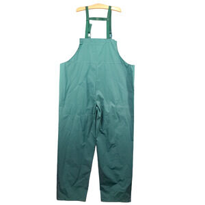 Stearns Dry Wear Bib Overalls XXL Green Adjustable Strap PVC